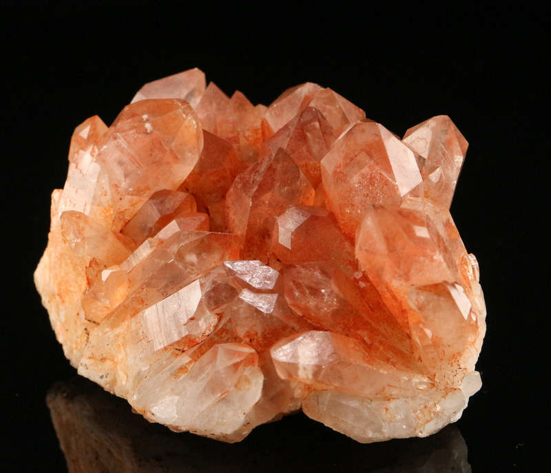 Red Hematite in Quartz Cluster, Orange River Area, Northern Cape, South Africa