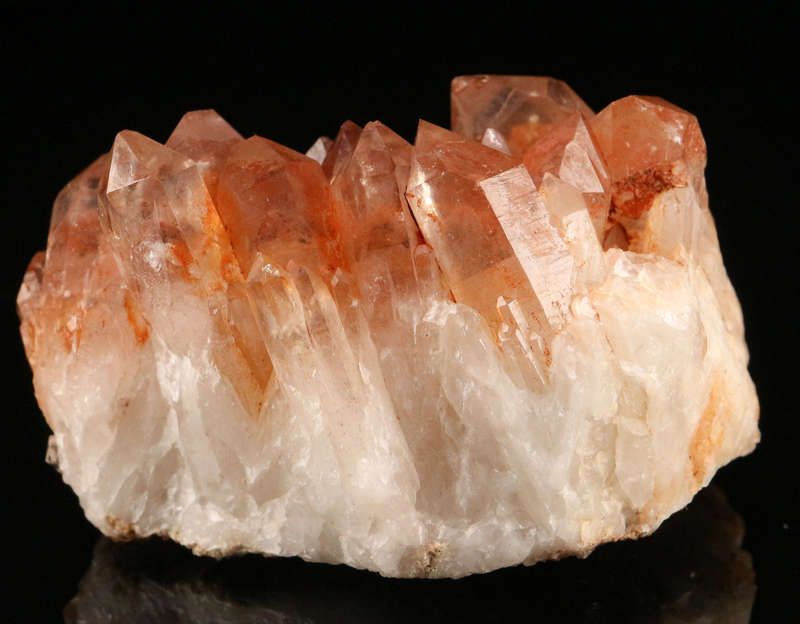 Red Hematite in Quartz Cluster, Orange River Area, Northern Cape, South Africa