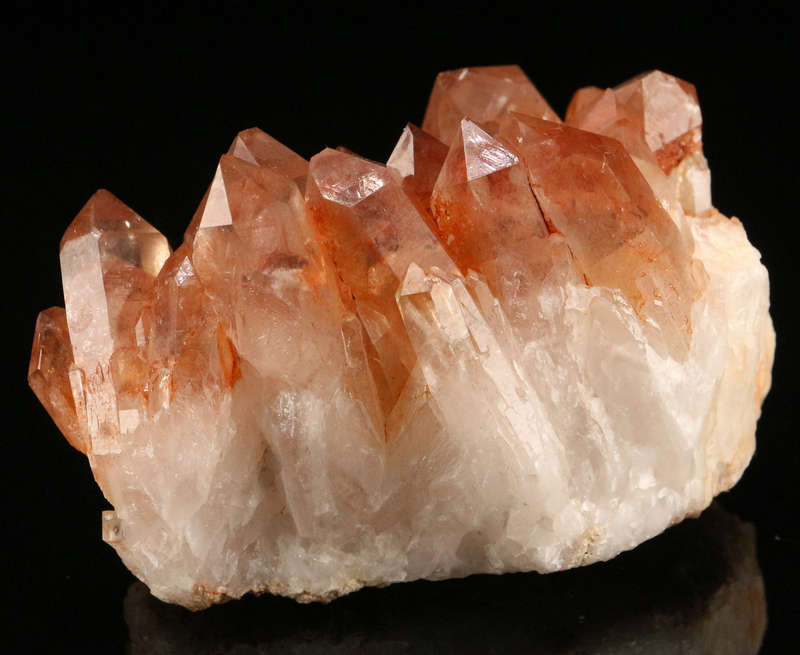 Red Hematite in Quartz Cluster, Orange River Area, Northern Cape, South Africa