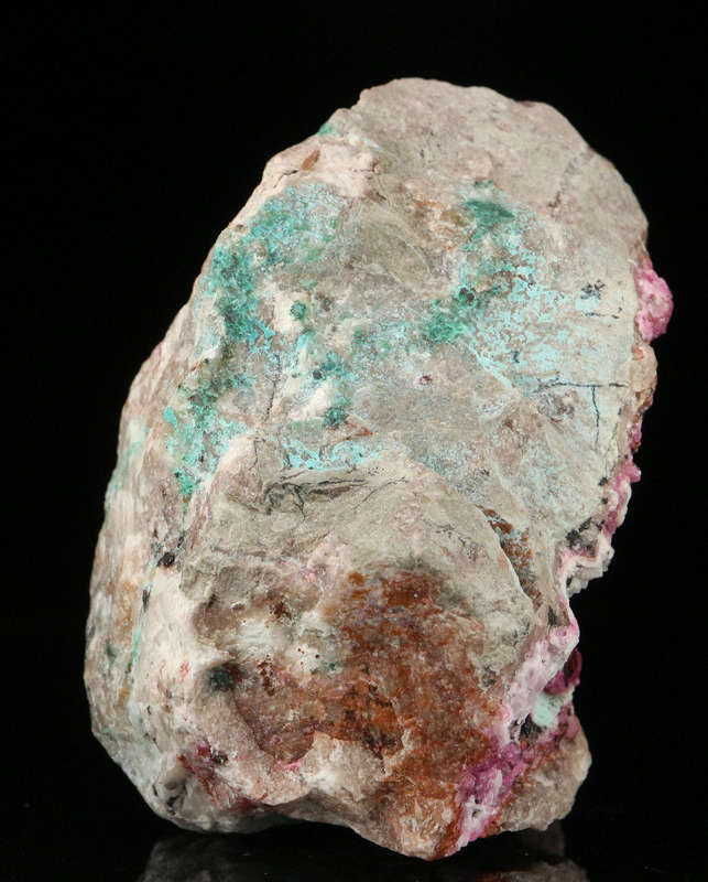 Quartz on Cobaltoan Calcite on Matrix, Mashamba West Mine, DRC