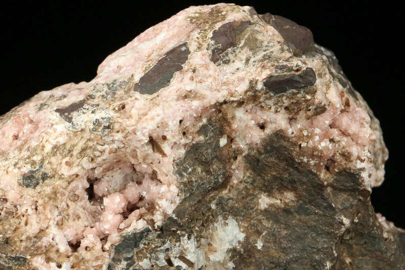 Rhodochrosite on Matrix,"N'Chwaning II Mine, Kalahari Manganese Field, Northern Cape, South Africa "