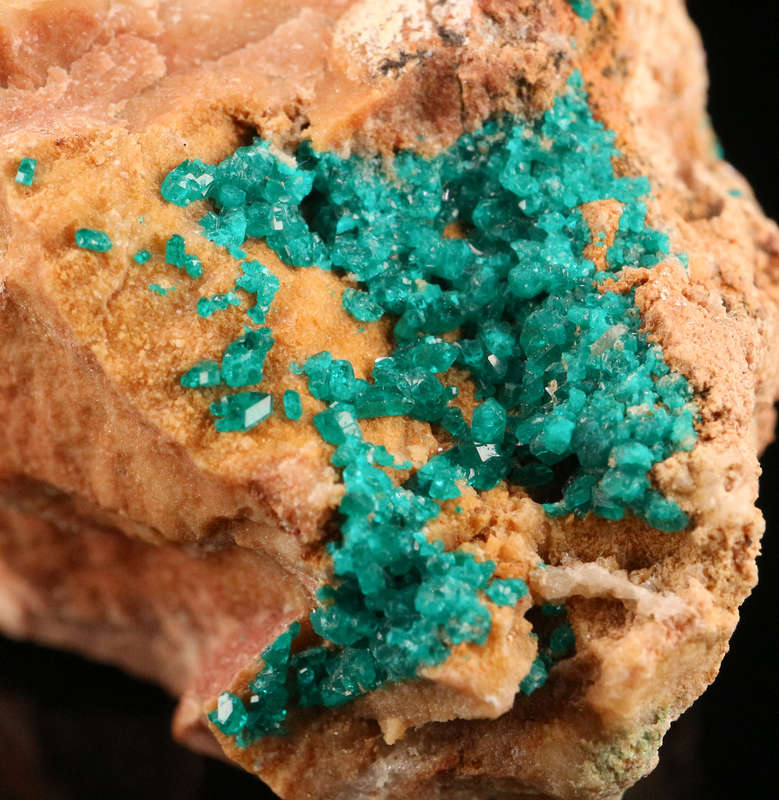 Dioptase on Matrix, Kaokoveld Region, Namibia