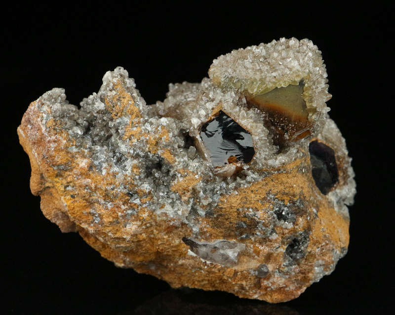 Calcite on Amethyst incl Quartz, Gobobosebberge Mnt, Namibia