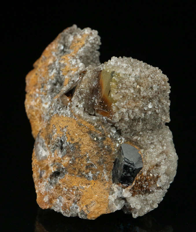Calcite on Amethyst incl Quartz, Gobobosebberge Mnt, Namibia
