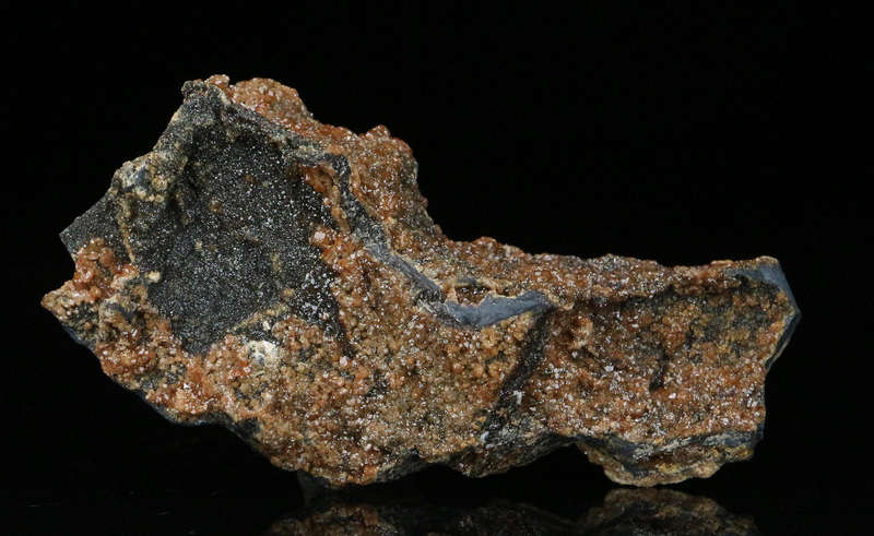 Andradite, Hematite on Matrix,"N'Chwaning II Mine, Kalahari Manganese Field, Northern Cape, South Af