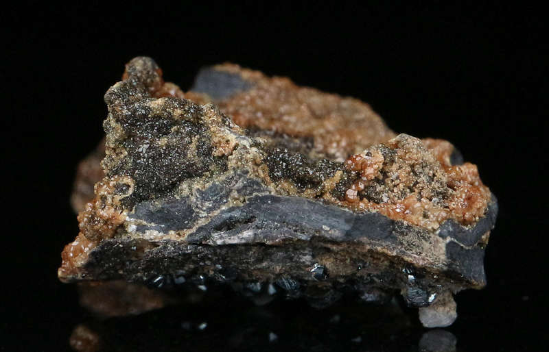 Andradite, Hematite on Matrix,"N'Chwaning II Mine, Kalahari Manganese Field, Northern Cape, South Af