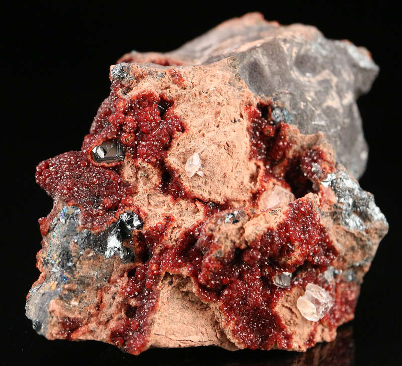 Andradite on Hematite, Wessels Mine, Northern Cape, South Africa