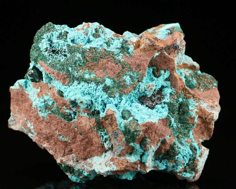 Malachite on Chrysocolla, Tantara Mine, DRC