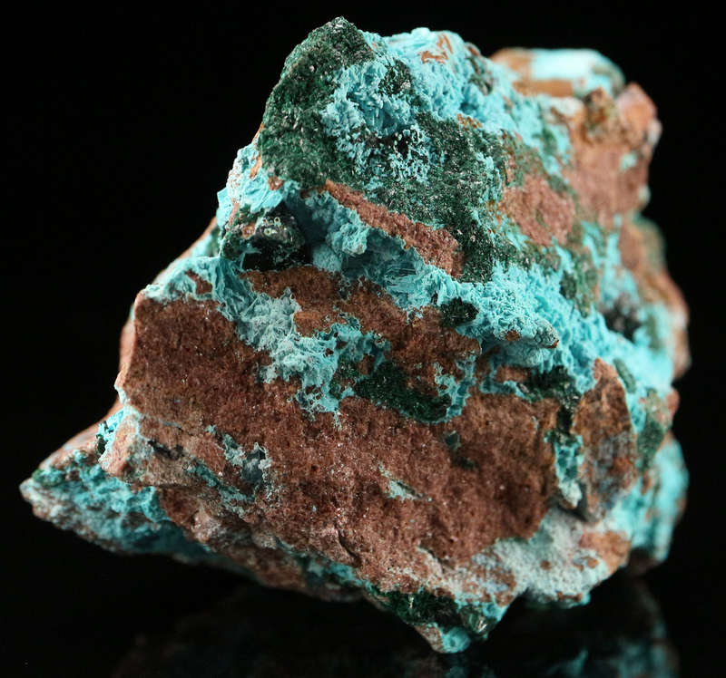 Malachite on Chrysocolla, Tantara Mine, DRC