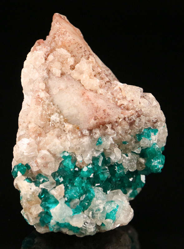 Calcite & Dioptase on Matrix, Tsumeb Mine, Namibia