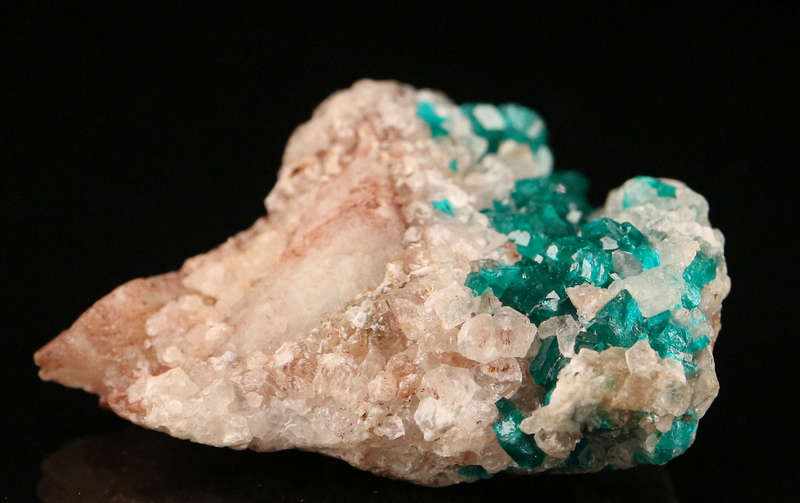 Calcite & Dioptase on Matrix, Tsumeb Mine, Namibia