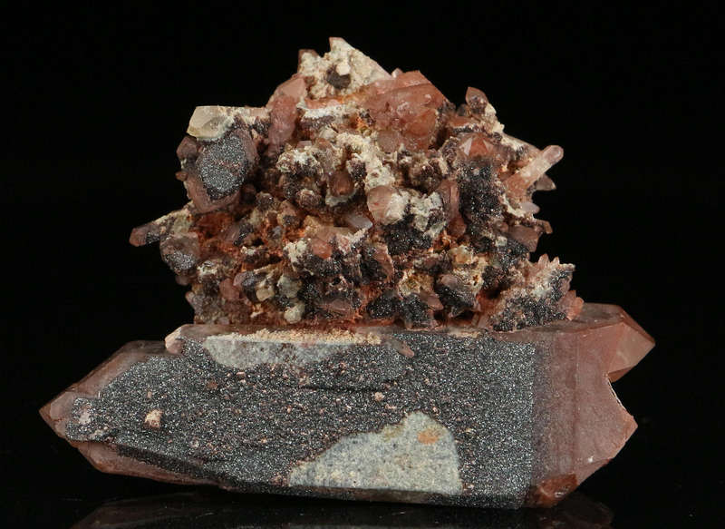 Hematite on Quartz Cluster Floater, Artonvilla Mine, Musina, South Africa