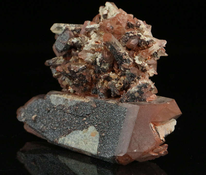 Hematite on Quartz Cluster Floater, Artonvilla Mine, Musina, South Africa