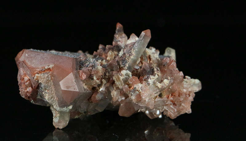 Hematite on Quartz Cluster Floater, Artonvilla Mine, Musina, South Africa