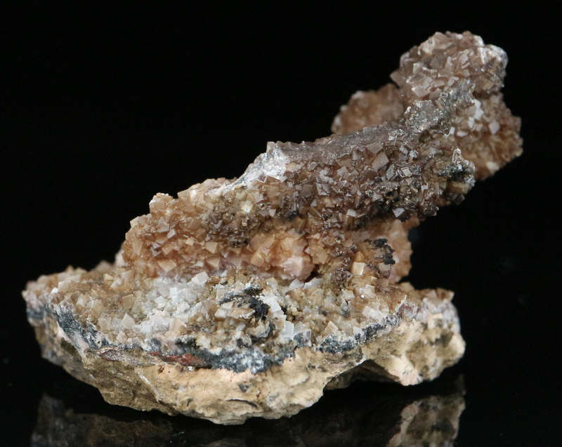 Rhodochrosite on Matrix,"N'Chwaning II Mine, Kalahari Manganese Field, Northern Cape, South Africa "