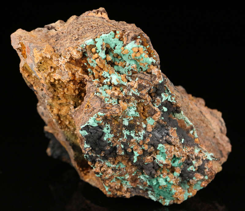 Smithsonite, Goethite on Matrix, Rosh Pinah Mine, Namibia