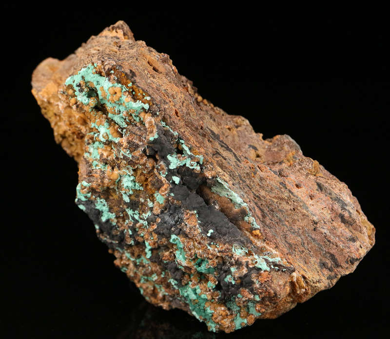 Smithsonite, Goethite on Matrix, Rosh Pinah Mine, Namibia