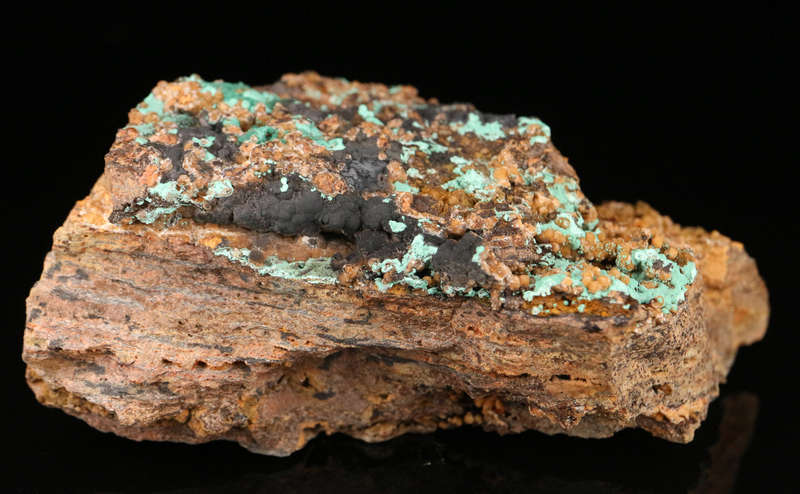 Smithsonite, Goethite on Matrix, Rosh Pinah Mine, Namibia