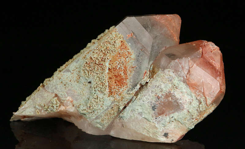 Clino-Chlore on Quartz, Artonvilla Mine, Musina, South Africa
