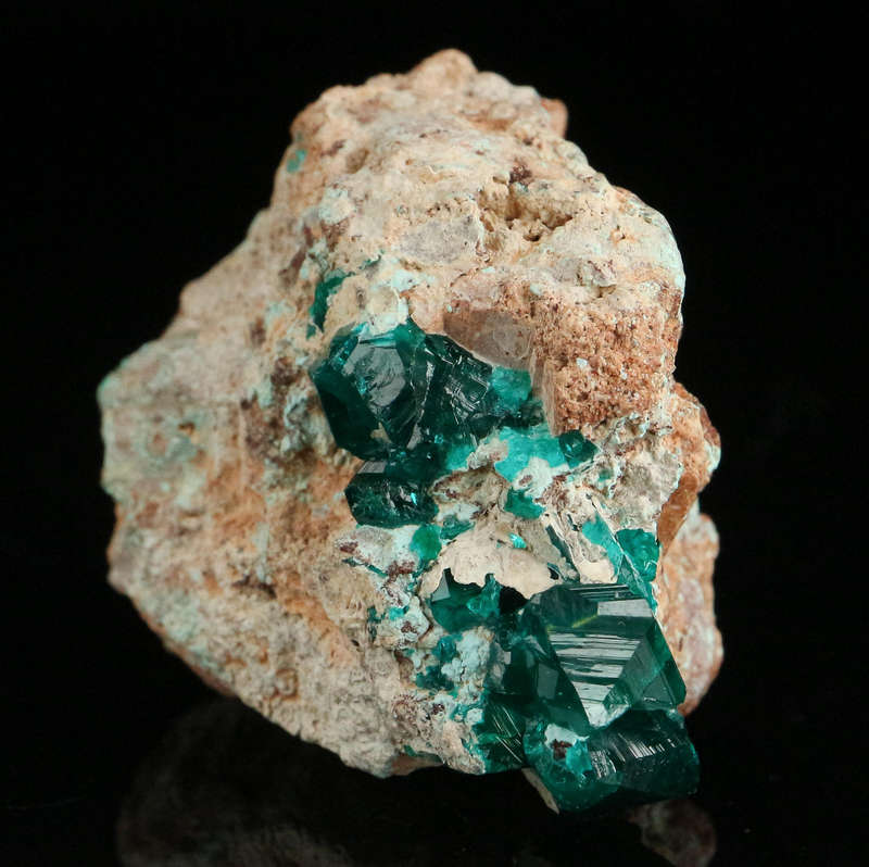 Dioptase on Matrix, Kaokoveld Region, Namibia