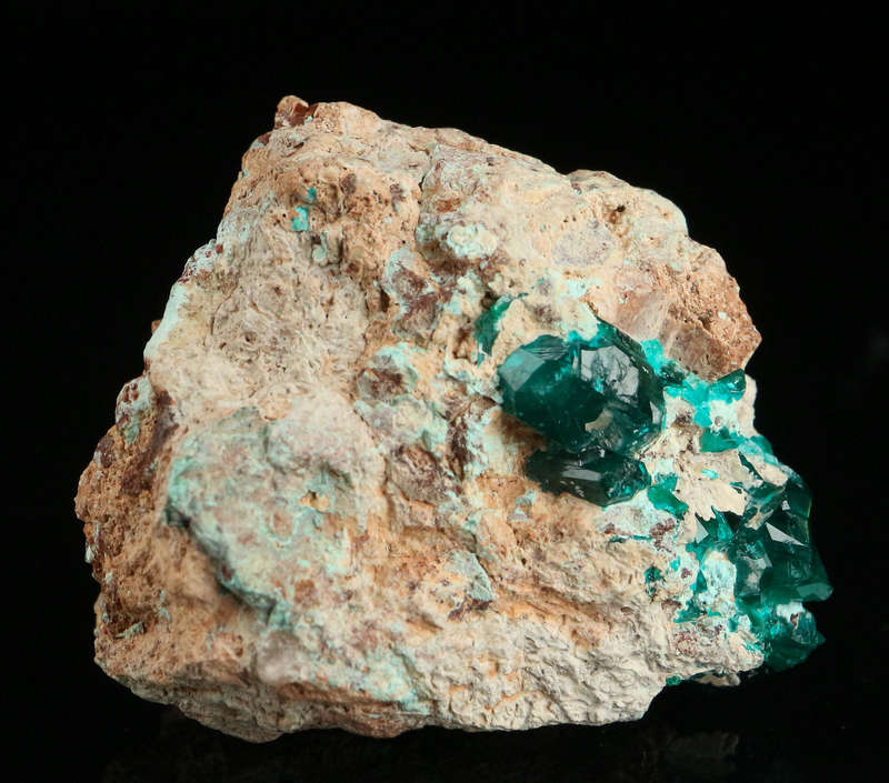 Dioptase on Matrix, Kaokoveld Region, Namibia
