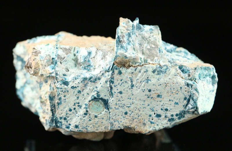 Shattuckite on Quartz, Kaokoveld Region, Namibia
