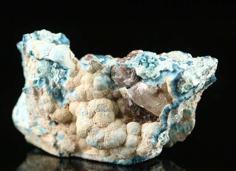 Shattuckite on Quartz, Kaokoveld Region, Namibia