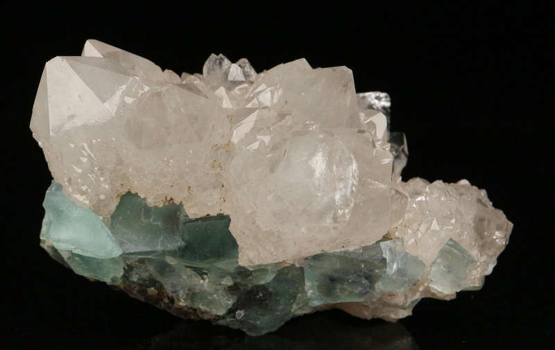 Fluorite on Quartz, Okorusu Mine, Otjiwarongo, Otjozondjupa Region, Namibia