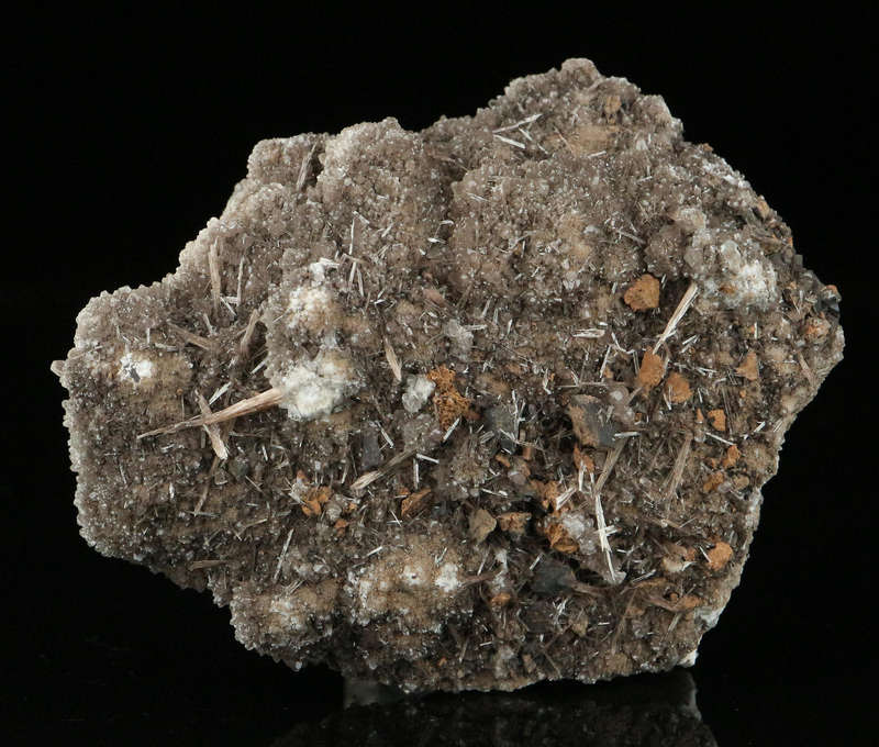 Inesite, Calcite on Matrix,"N'Chwaning II Mine, Kalahari Manganese Field, Northern Cape, South Afric