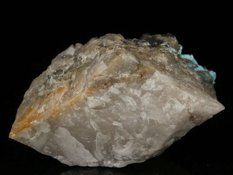 Shattuckite on Quartz, Kaokoveld Region, Namibia