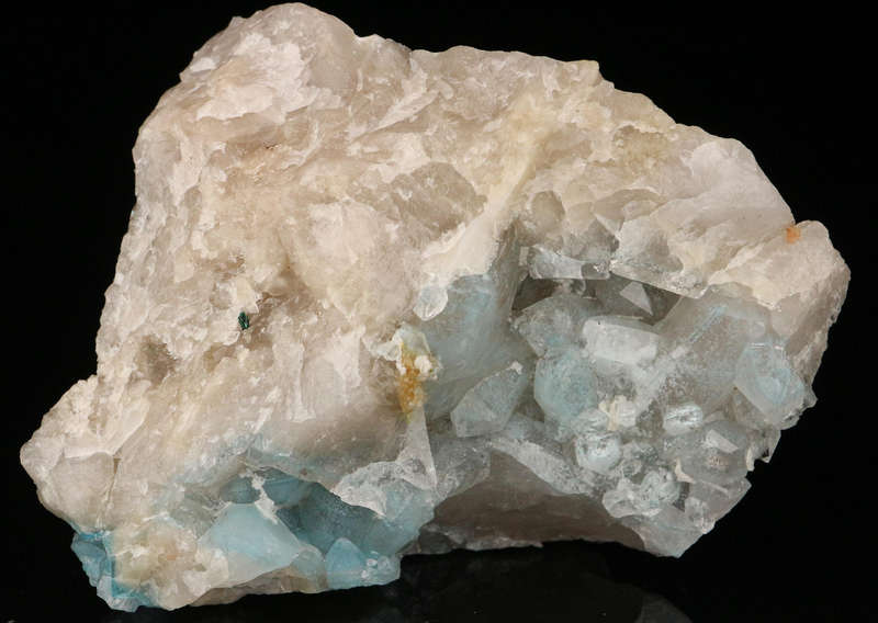 Shattuckite on Quartz, Kaokoveld Region, Namibia