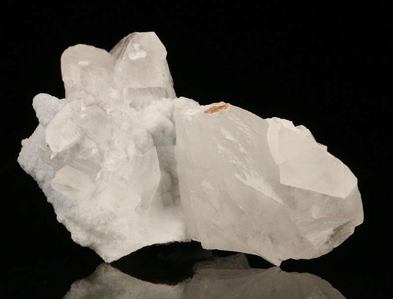 Calcite on Quartz on Matrix, Skorpion Mine, Karas Region, Namibia