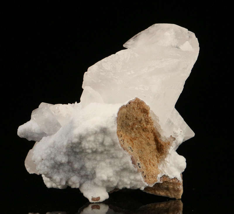 Calcite on Quartz on Matrix, Skorpion Mine, Karas Region, Namibia