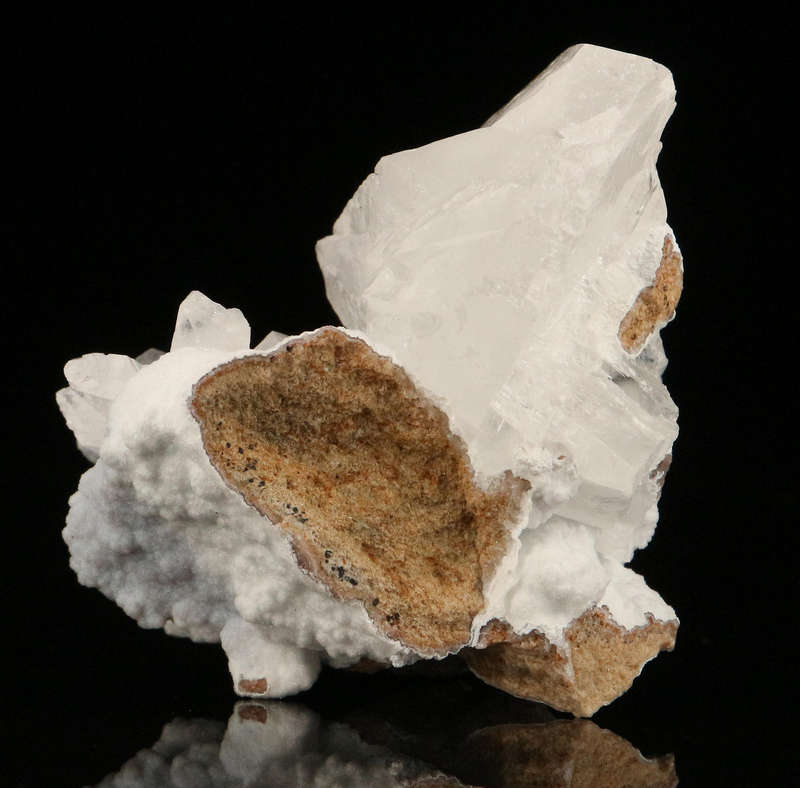 Calcite on Quartz on Matrix, Skorpion Mine, Karas Region, Namibia