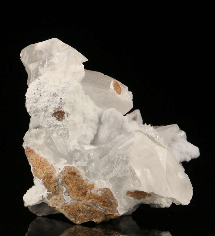 Calcite on Quartz on Matrix, Skorpion Mine, Karas Region, Namibia