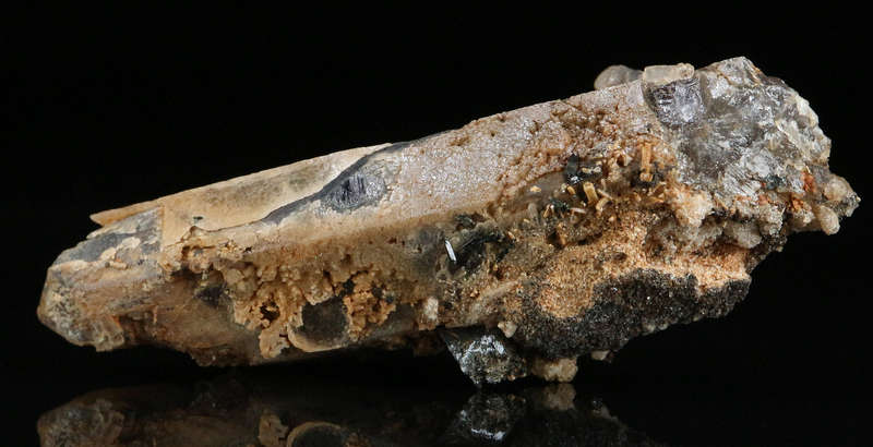 Aegirine on Smoky Quartz, Mount Malosa, Zomba, Southern Region, Malawi