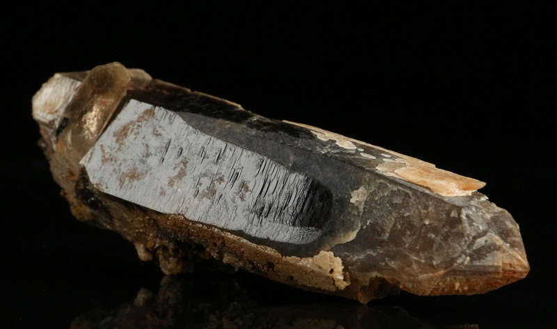 Aegirine on Smoky Quartz, Mount Malosa, Zomba, Southern Region, Malawi