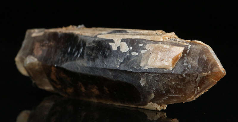 Aegirine on Smoky Quartz, Mount Malosa, Zomba, Southern Region, Malawi