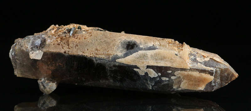 Aegirine on Smoky Quartz, Mount Malosa, Zomba, Southern Region, Malawi