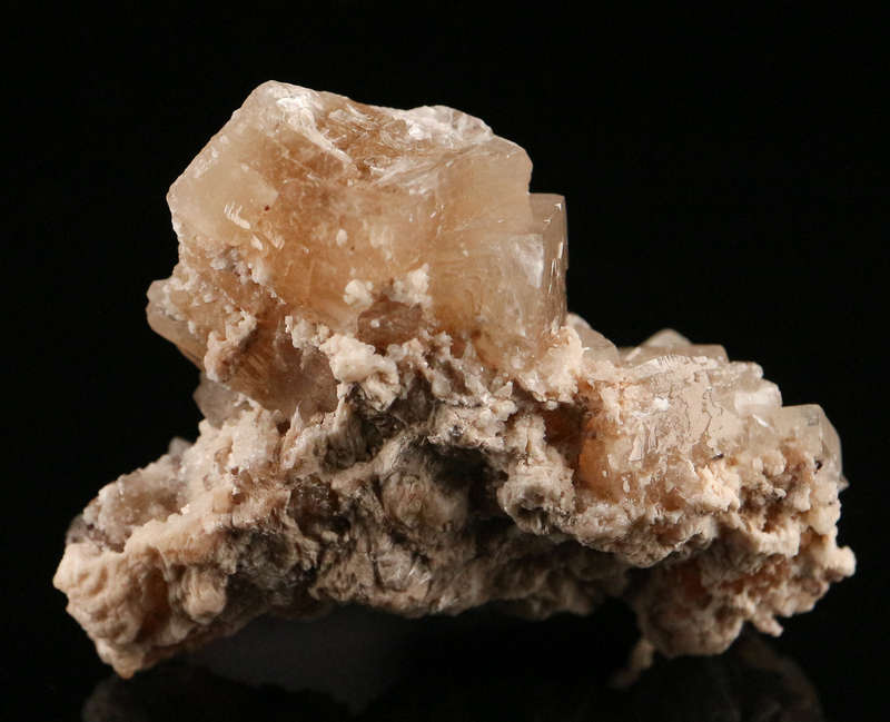 Hydroxyapophyllite Cluster with Calcite, N'Chwaning II, Northern Cape, South Africa