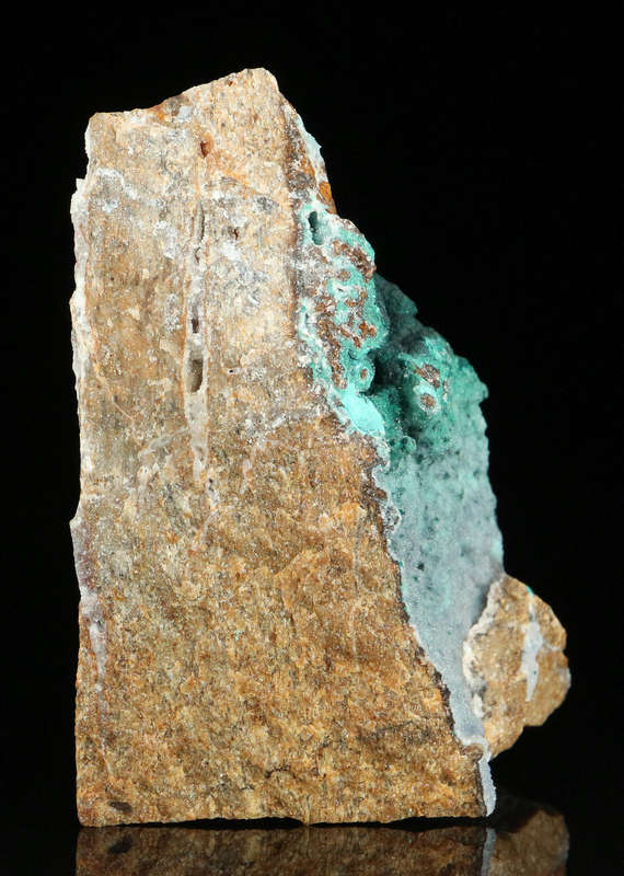 Quartz on Malachite on Matrix, Skorpion Mine, Karas Region, Namibia