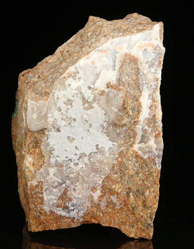 Quartz on Malachite on Matrix, Skorpion Mine, Karas Region, Namibia