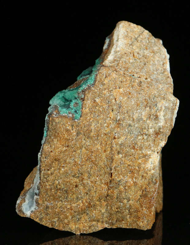 Quartz on Malachite on Matrix, Skorpion Mine, Karas Region, Namibia