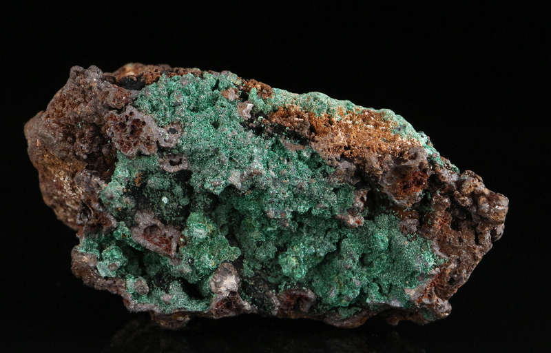 Malachite on Goethite, Tenke Fungurume, DR Congo