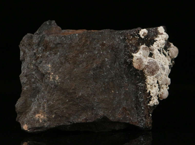 Rhodochrosite, Manganite on Matrix,"N'Chwaning I Mine, Kalahari Manganese Field, Northern Cape, Sout
