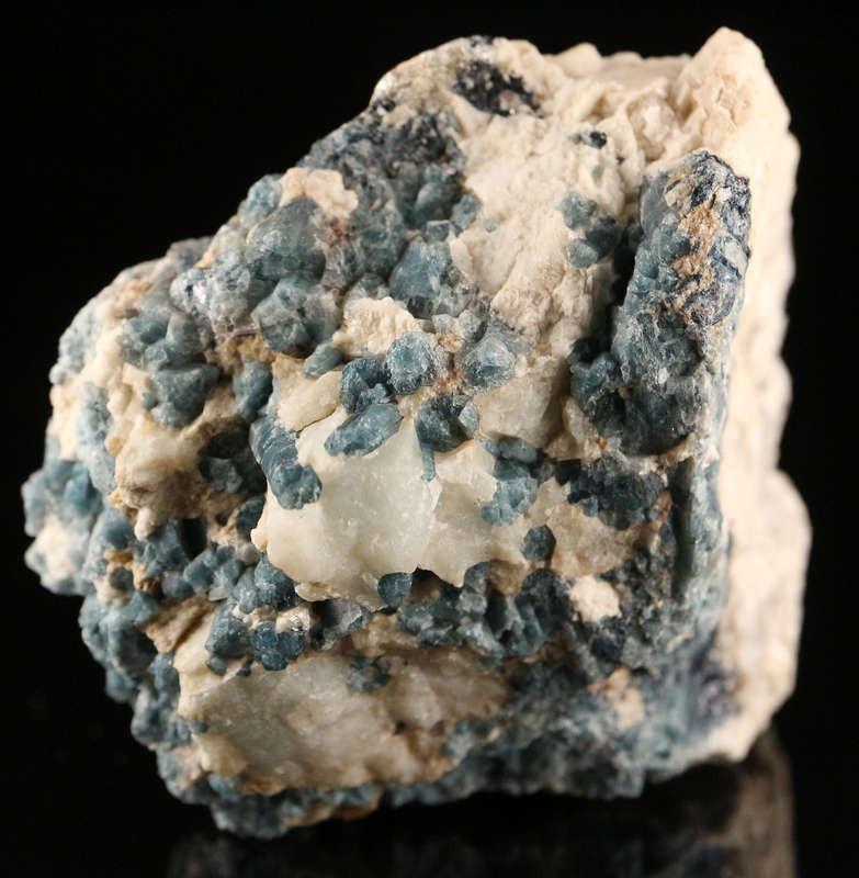 Blue Tourmaline on Quartz, Karibib, Namibia