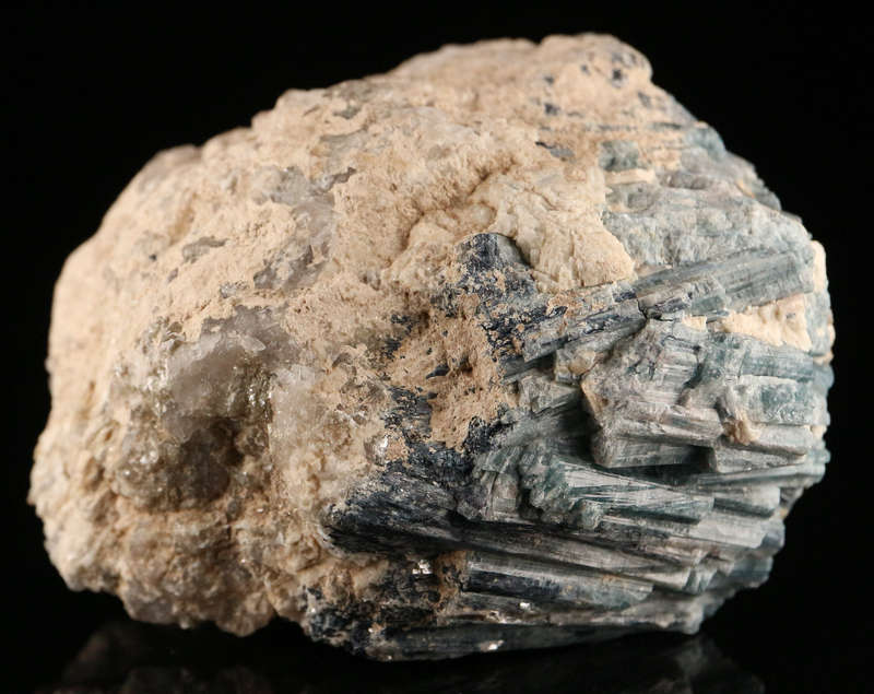 Blue Tourmaline on Quartz, Karibib, Namibia