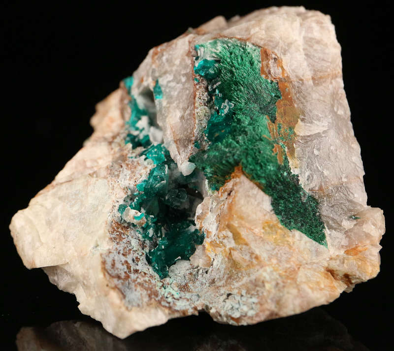 Malachite Dioptase on Matrix, Kaokoveld Region, Namibia