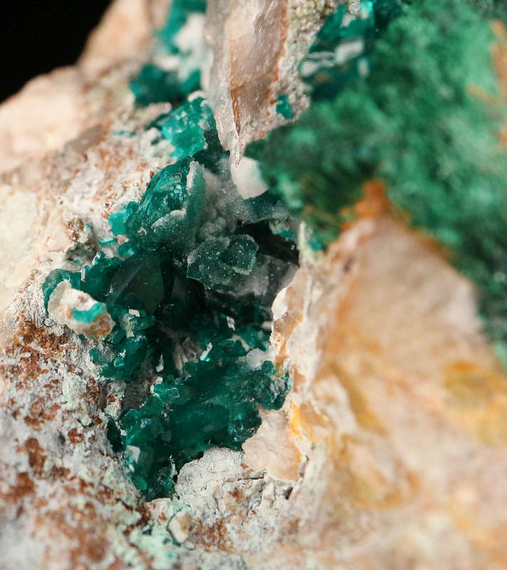 Malachite Dioptase on Matrix, Kaokoveld Region, Namibia