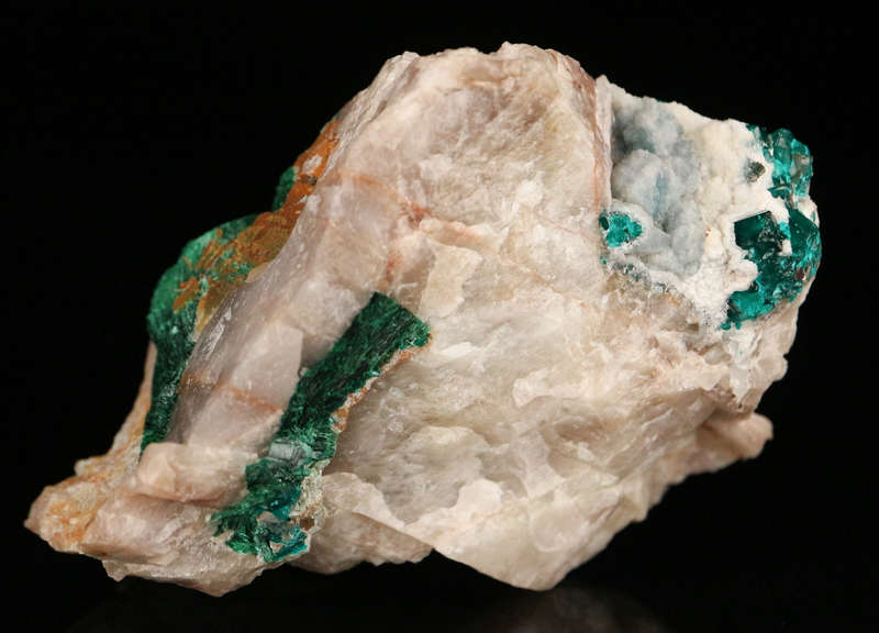 Malachite Dioptase on Matrix, Kaokoveld Region, Namibia